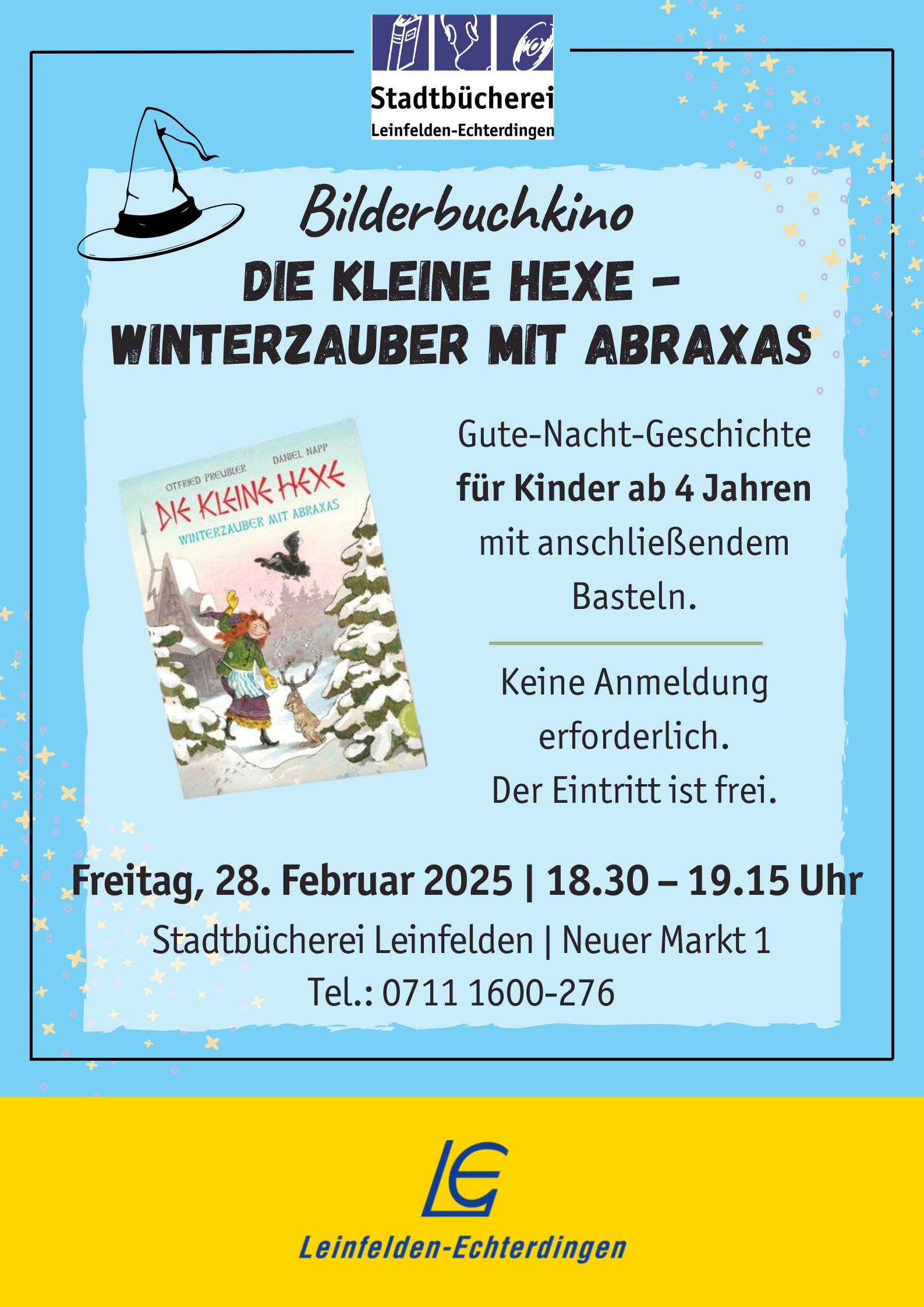 Bilderbuchkino „Die kleine Hexe - Winterzauber mit Abraxas“