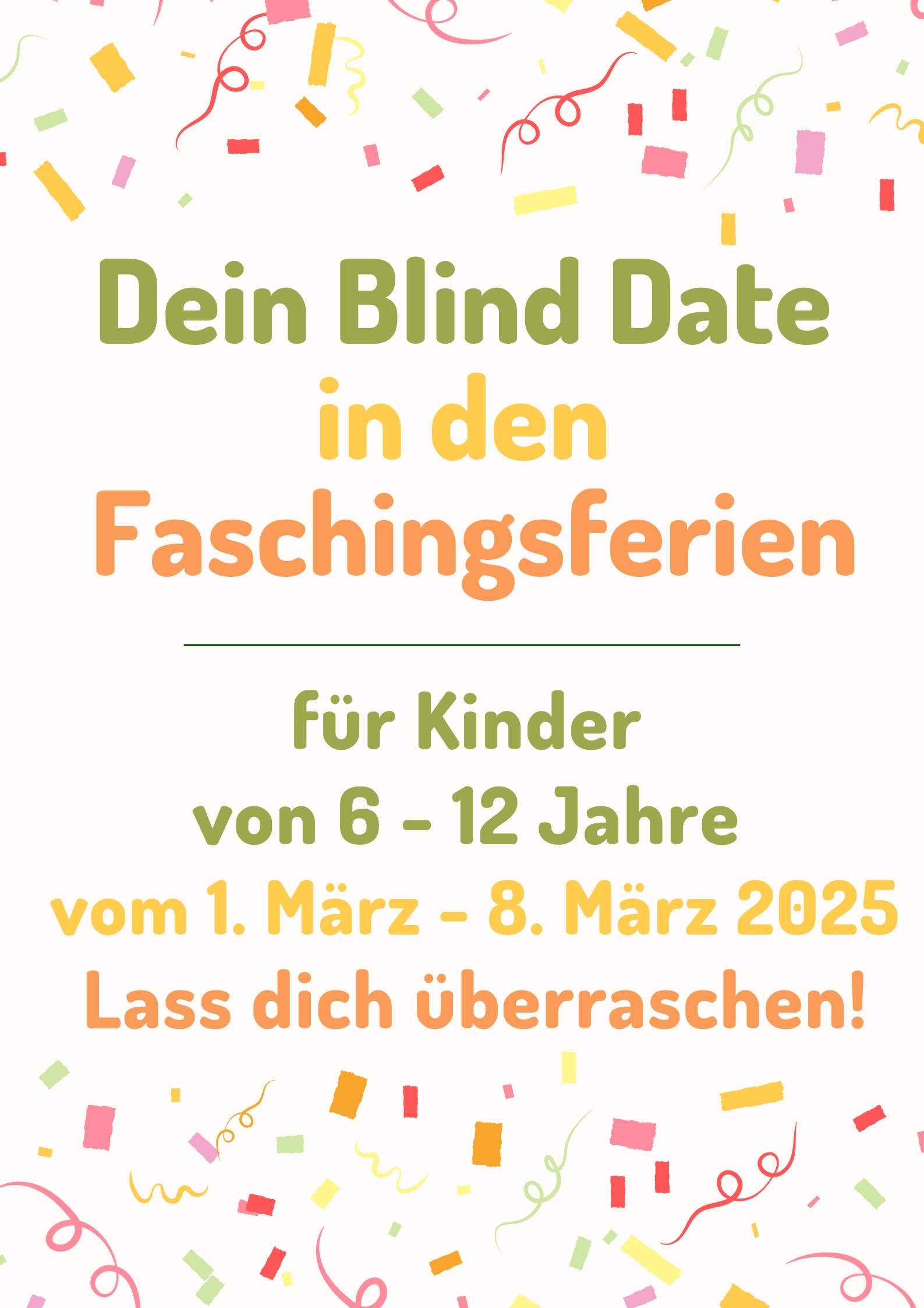 Aktion „Blind Date“ in den Faschingsferien