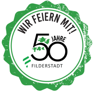 Logo Filderstadt 50 Jahre Wir feiern mit