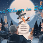 Drei Männer im Schnee