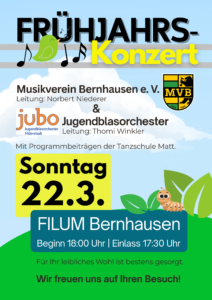 Konzertplakat Musikverein Benhausen