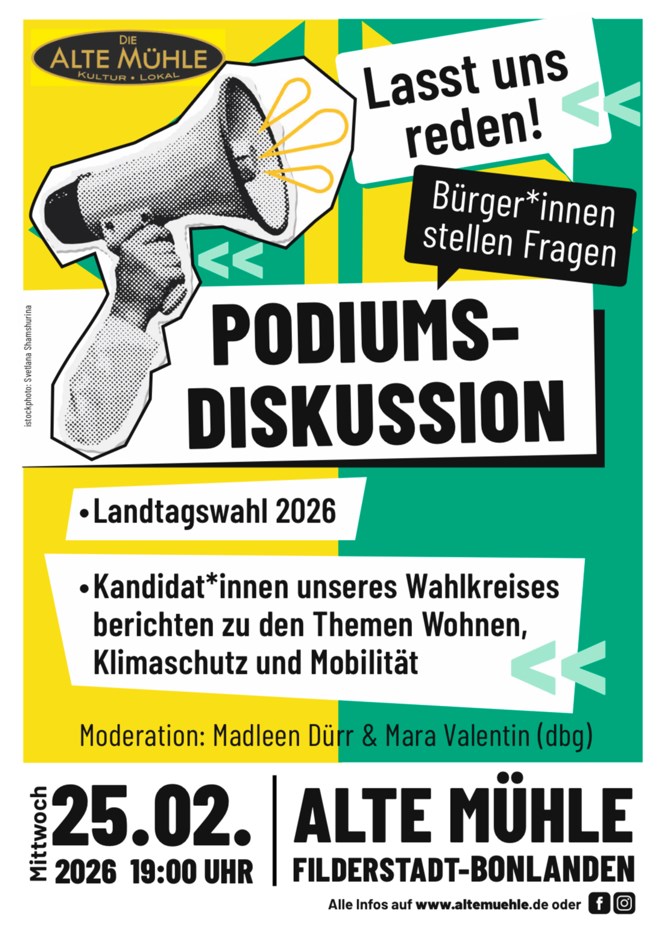 Podiumsdiskussion - in der Alten Mühle