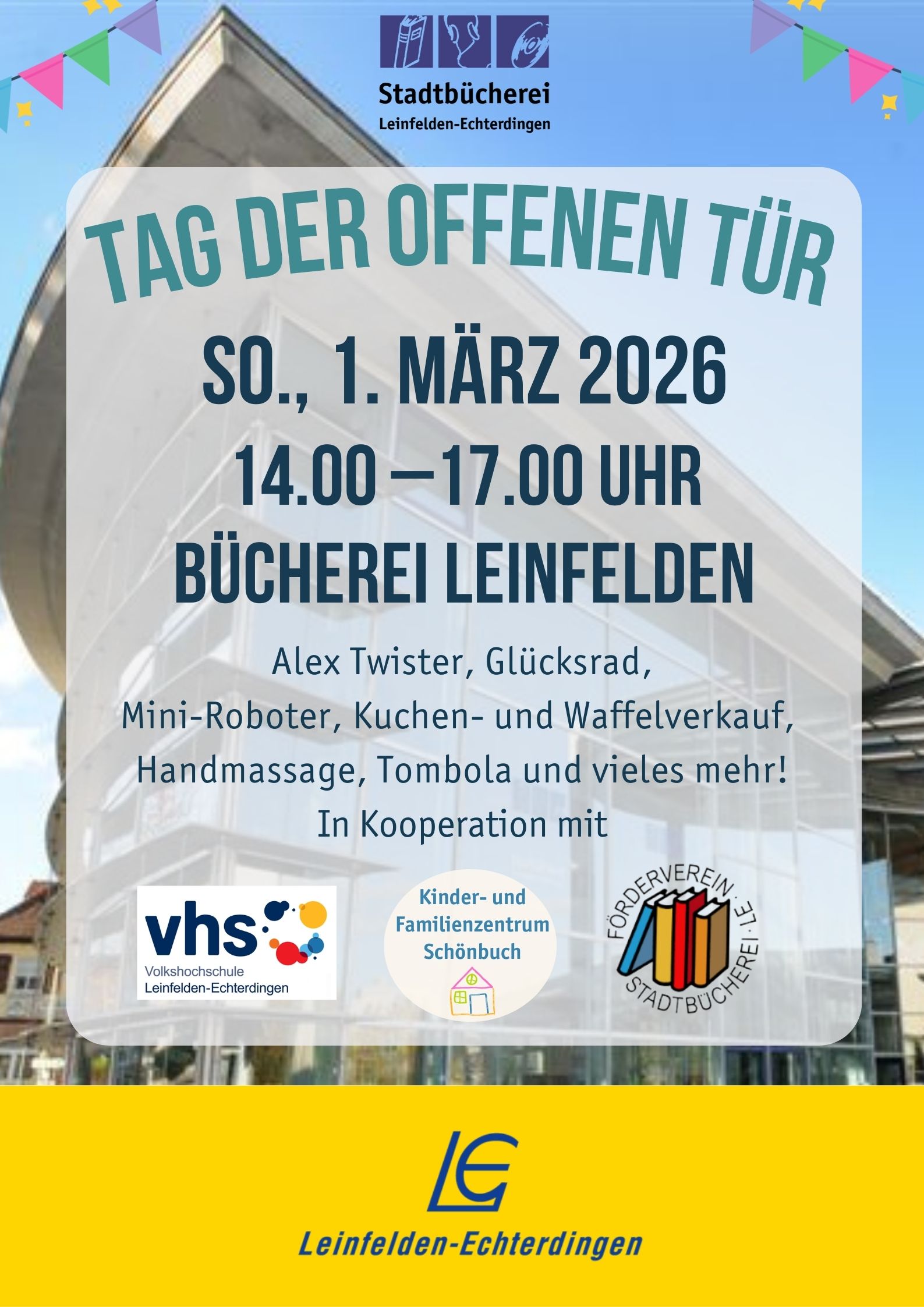 Wir kommen! – Tag der offenen Tür in der Stadtbücherei Leinfelden