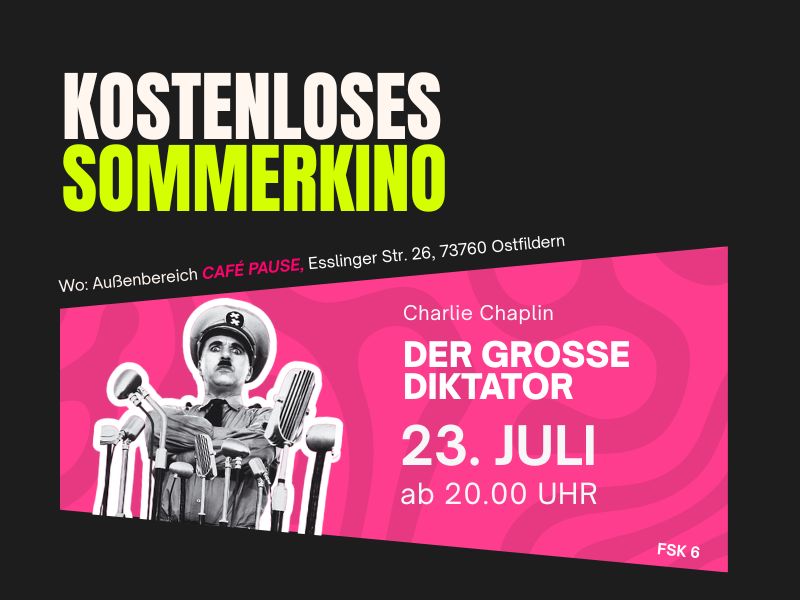 Sommerkino: Charlie Chaplins "Der große Diktator"